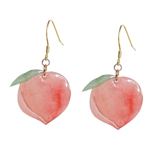 Beaupretty Ohrringe Für Frauen Aus Pfirsich-design Schmuckohrhänger Modeohrhänger Für Damen Ohrschmuck Aus Pfirsich-material Leicht Und Langlebig Als Geschenk Oder Party-accessoire von Beaupretty
