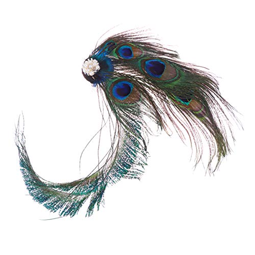 Beaupretty Feder Haarspange Fascinators Pfau Flapper Kopfschmuck Frauen Party Kopfbedeckungen Haarschmuck Schmuck für Frauen und Mädchen von Beaupretty