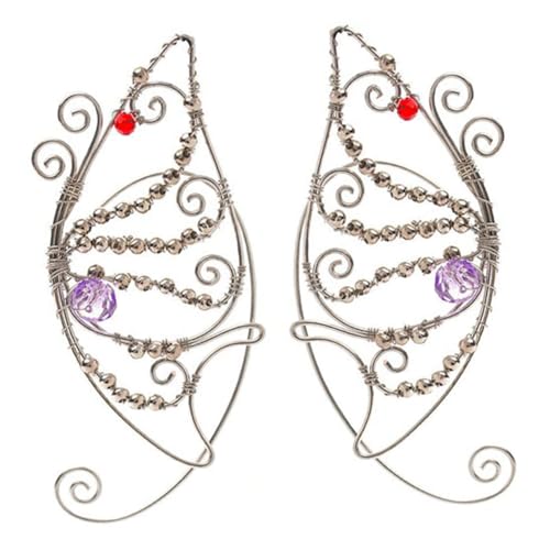 Beaupretty Feen ohrclips Damen Ohrschmuck für Ohrlöcher Zinklegierung Strass Langlebig Angenehm Vielseitig für Alltag und Fest von Beaupretty