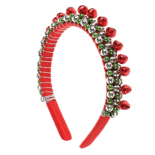 Beaupretty Feiertags-Stirnband Grün Rote Glocken Kopfschmuck Damen- Und Mädchen-Haarschmuck Für Die Weihnachtsfeier von Beaupretty