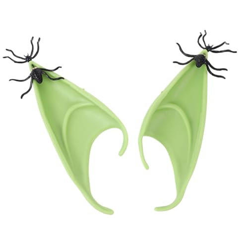 Beaupretty Feine Elfenohren Cosplay Zubehör Grün Halloween Karneval Kostüm Ohrclips Damen Einzigartige Verarbeitung Bequeme Passform für Fasching und Bühnenauftritte von Beaupretty