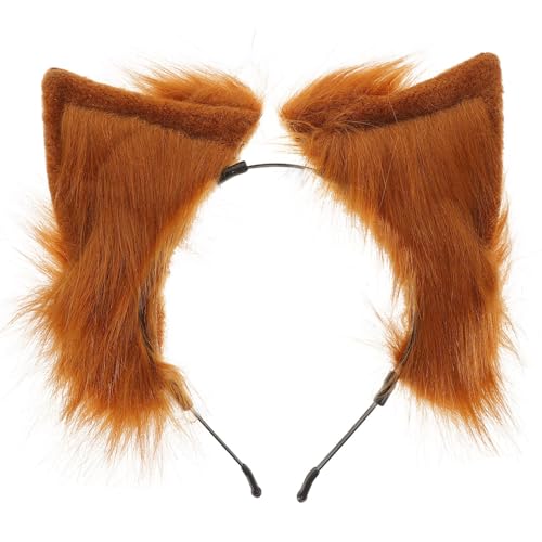 Beaupretty Fellkatze Fuchsohren Haarband Halloween-ohren-stirnband Fuchs Katzenohren Anime Cosplay Fuchsohren Katzenstirnband Haarband Mit Pelzigen Katzenohren Erwachsener Plüsch Schal Damen von Beaupretty