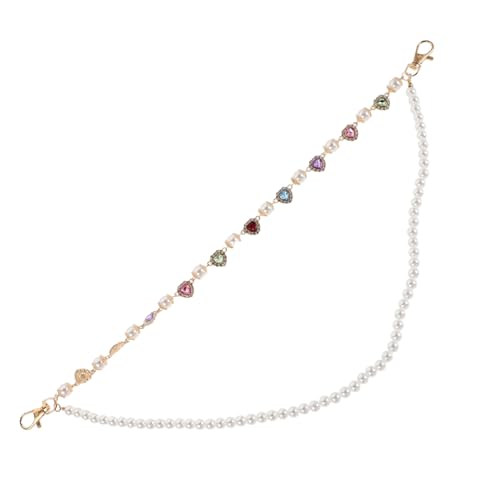 Beaupretty Feminine Taillenkette mit Bunten Strasssteinen und Herzanhängern Gefälschte Perlen Hüftgürtel Kette für Damen Stylische Hose Kette im Hip Hop Stil für Partys und Bühnenauftritte von Beaupretty