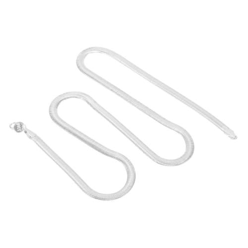 Beaupretty Flache Schlangenkette Damen Schlanke Schlange Knochenkette Clavicle Halskette Elegant Robust Schmuck für Frauen Teens Mädchen von Beaupretty