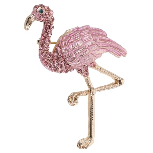 Beaupretty Flamingo Brosche Legierung mit Funkelnden Strasssteinen Kreative Tier Anstecknadel für Damen Modisches Accessoire für Schal Perfektes Valentinstag von Beaupretty