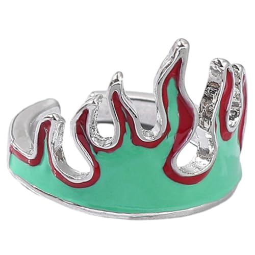 Beaupretty Flammen ring Verstellbar Offener Kreativer Finger Schmuck für Damen und Herren Hip hop Stil Leicht Tragbar Modisches Accessoire von Beaupretty