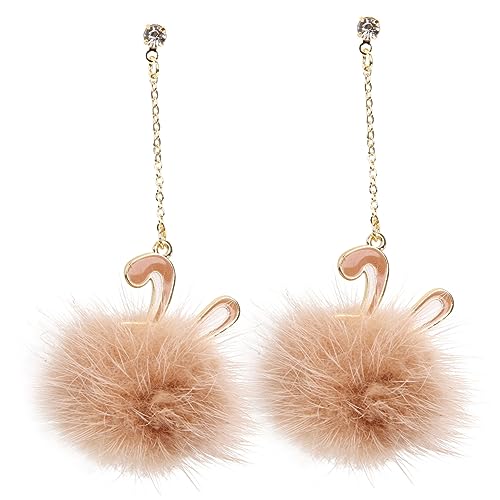 Beaupretty Plüschkugelohrringe Für Damen Bommel-tropfen-ohrhänger Ohrringe Mit Plüschball Trendiger Ohrschmuck Für Mädchen Und Teenager-mädchen von Beaupretty