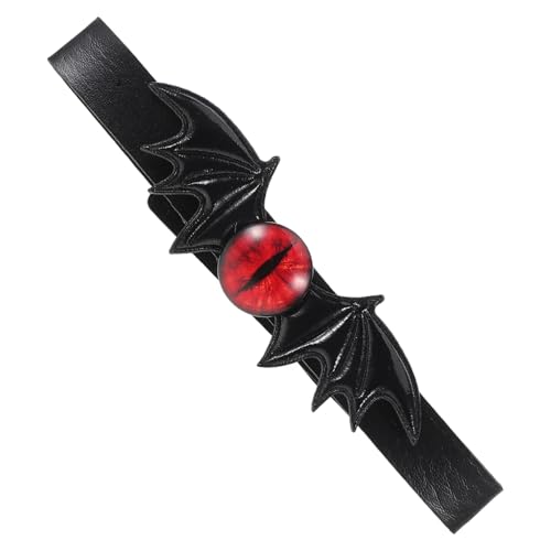 Beaupretty Fledermaus Choker Halskette PU für Halloween Cosplay Party Gothic Schmuck mit Roten Augen Vielseitig Perfektes Accessoire für Karneval Maskerade von Beaupretty