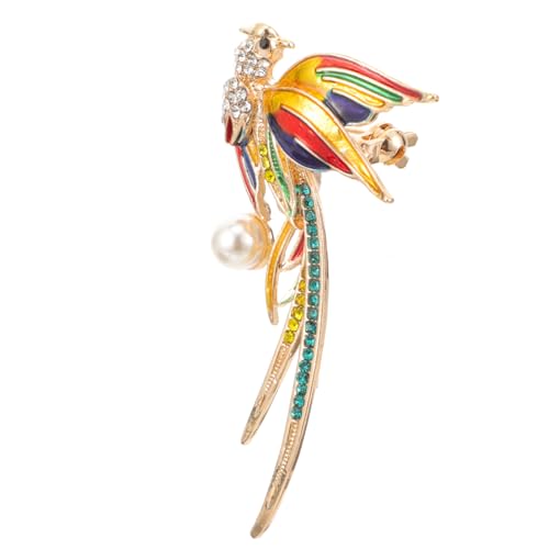 Beaupretty Frauen Brosche Pin Pfau Design Strass Schmucknadeln für Kleidung Hochzeit Brautkleid Accessoire von Beaupretty