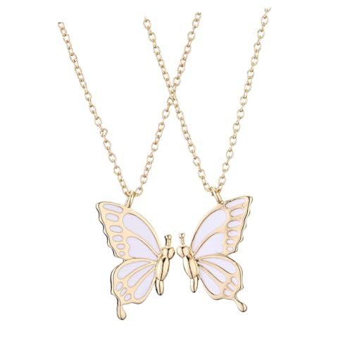 Beaupretty Freundschaftskette Damen Schmetterling Goldfarben Leicht Elegant Geschenk für Freundin Geburtstag Weihnachten von Beaupretty