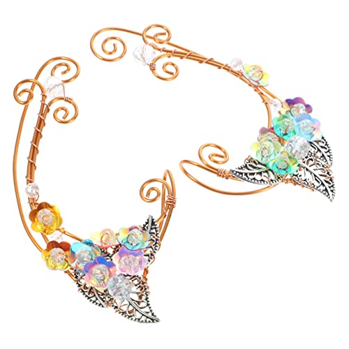 Beaupretty Full Ear Cuff Ohrringe für Damen Handgefertigte Elf Ohrklammern Piercing Modischer Schmuck für Weihnachten Partys Hochzeiten und Alltag von Beaupretty