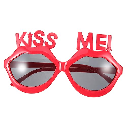 Beaupretty Fun Partybrille Lippenform Glitzer Kreative Cosplay Festival Brillen Fotorequisite für Karneval Strandparty von Beaupretty