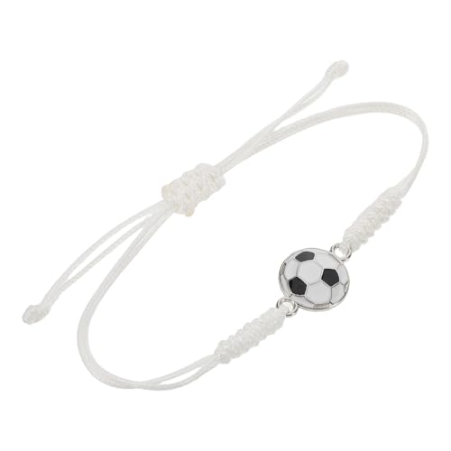 Beaupretty Fußball Armband Einstellbares Handgefertigtes Fußballarmband Langlebiger für Sportliebhaber zu Geburtstagsfeiern Halloween Weihnachten von Beaupretty