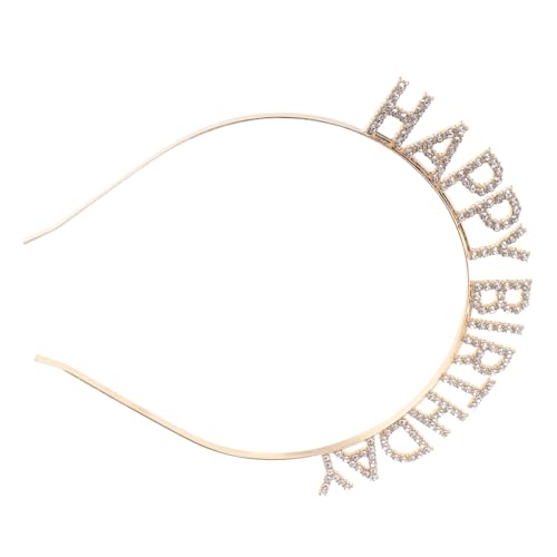 Beaupretty Geburtstagskrone Haarreif mit Strass Glitzernde Kopfbedeckung für Geburtstagsfeiern Party Deko für und Mädchen Langlebig und Tragbar für Fotoshootings von Beaupretty