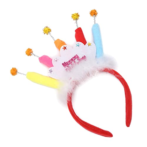 Beaupretty Geburtstagstorte Stirnband Alles Zum Geburtstag Kopfbedeckung Alles Zum Geburtstag Kopfschmuck Geburtstagsmützen Für Hunde Regenbogen Baby Stoff Prinzessin Schmücken von Beaupretty