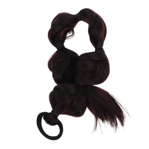 Beaupretty Geflochtene Bubble Braids Pferdeschwanz Perücke Dunkelbraun Synthetische Haarverlängerung mit Haarbändern für Mädchen und Frauen Einfaches Anlegen Stylische Boxezöpfe von Beaupretty