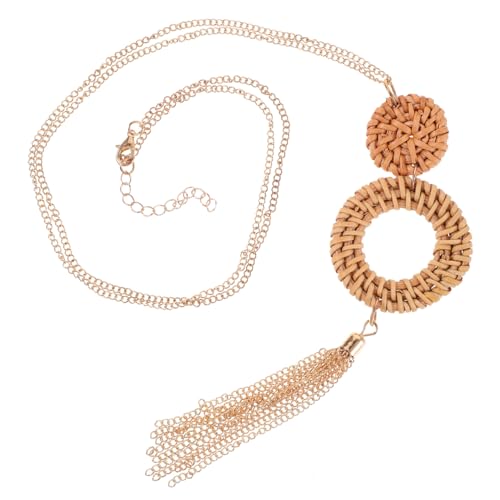 Beaupretty Geflochtene Halskette Damen Woven Pendant Schmuck Eleganter Pullover Schmuck Stilvoll Alltag Party von Beaupretty