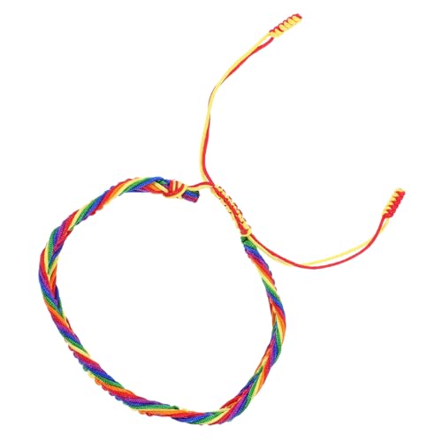 Beaupretty Unisex Verstellbares Buntes Gewebtes Armband Pride Armband Handgefertigtes Freundschaftsarmband Aus Baumwolle Bunte Armbänder Für Damen Und Herren Lgbt Schmuck Für Paraden Und von Beaupretty