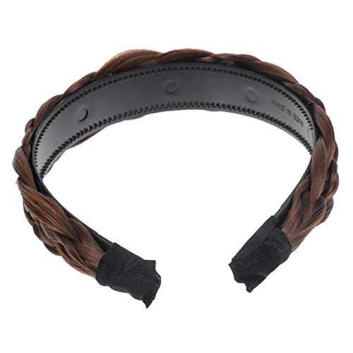 Beaupretty Geflochtenes Stirnband Haarband Mit Zähnen Geflochtene Haarteile Für Frauen Kopfschmuck Zöpfe Haarband Haarteil Mit Synthetischem Stirnband Hochtemperaturdraht Schal Damen Pony von Beaupretty