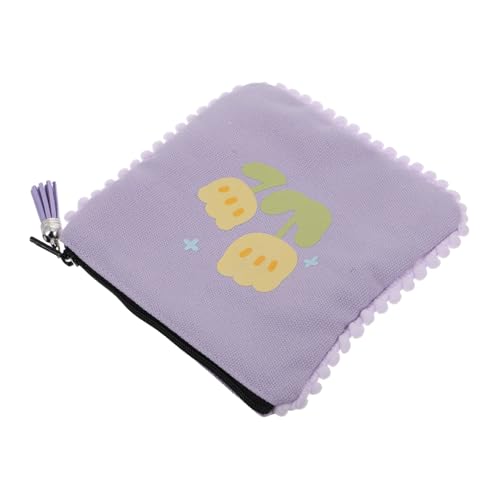 Beaupretty Cute Purse Mit Tassel Kleiner Canvas Geldbeutel Für Damen Und Mädchen Handlich Und Stilvoll Für Alltag Sanftem Violett Zur Aufbewahrung Von Münzen Und Kleingeld von Beaupretty