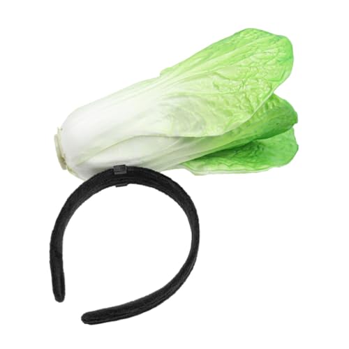 Beaupretty Gemüse-Stirnband Chinakohl-Stirnband Lustige Haarreifen Make-Up-Stirnband Party-Kopfbedeckung Für Kinder Erwachsene Party Cosplay Grün von Beaupretty