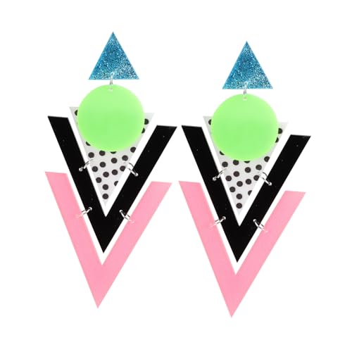 Beaupretty Geometrische Dangle Ohrringe für Damen Mehrlagige Dreieckige Statement designs Modische Leichte Ohrhänger Einzigartiger Stil für Alltag und Besondere Anlässe von Beaupretty