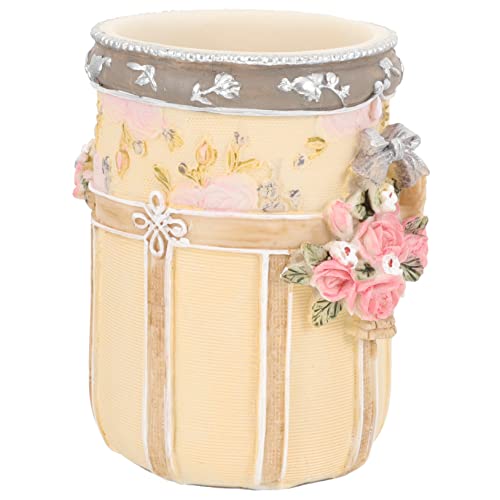 Beaupretty Geschnitzter Schminkbehälter Unterlage Reiniger Make-up-organizer Halter Für Schreibtischzubehör Rougepinsel Werkzeug Bauernhaus-stifthalter Organizer Für Make-up-pinsel Stand Harz von Beaupretty