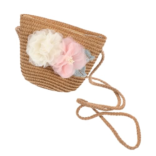 Beaupretty Gewebte Stroh-umhängetasche Für Damen Und Mädchen Strandtasche Mit Großem Fassungsvermögen Für Handy Und Schlüssel Für Urlaub Shopping Und Alltag Als Schultertasche von Beaupretty