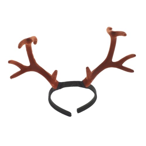 Beaupretty Geweih Rentier Stirnband Aus Beflocktmaterial Elch Geweih Haarband Für Weihnachts Halloween Party Cosplay Zubehör Verstellbar Für Erwachsene von Beaupretty