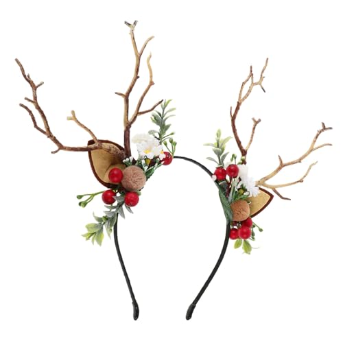 Beaupretty Geweih Stirnband Mit Ästen Simulierter Geweih-haarspange Festlicher Kopfschmuck Für Weihnachten Party Kostüm Accessoire Für Frau Haarband Mit Zweig-ornament von Beaupretty