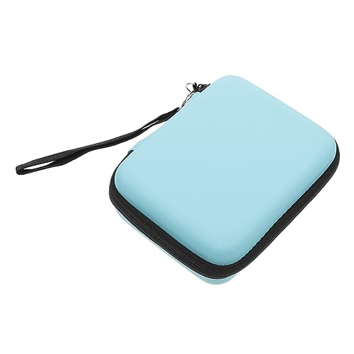 Beaupretty Gitarren Plektrum Aufbewahrungstasche Tragbare Plectrum Organizer aus PU Sanftem Blau für Gitarre Bass und Ukulele Robuste und Langlebige Aufbewahrungslösung für Musiker von Beaupretty