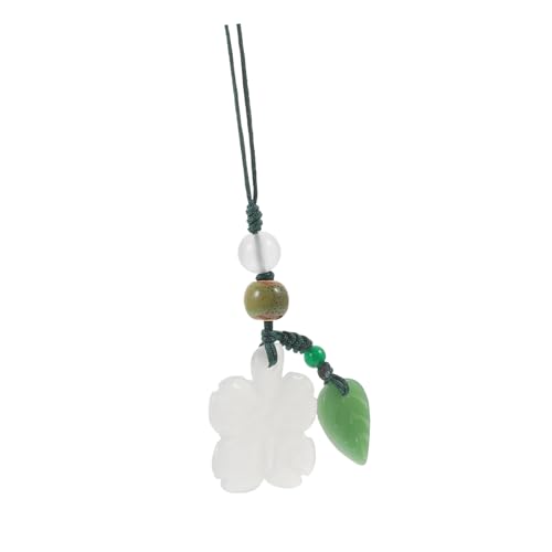 Beaupretty Glasblatt Anhänger Schlüsselanhänger mit Vierblättrigem Kleeblatt Design Kreativer Schlüsselring Schmuck für Handtasche Rucksack und Handy Langlebiges Glasmaterial Einfach zu von Beaupretty