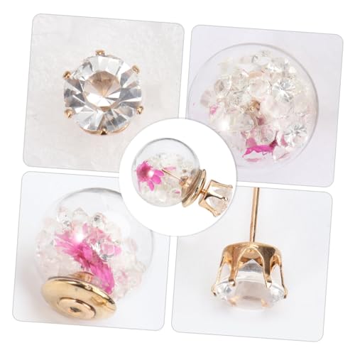 Beaupretty Dekorative Ohrstecker Mit Getrockneten Blumen in Glaskugeln Umweltfreundliches Material Kreatives Design Für Frauen Für Partys Reisen Alltag Stilvolle Ohrschmuck Für Damen von Beaupretty