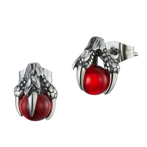 Beaupretty Glasperlen Ohrstecker Damen Design Rote Stein Ohr Schmuck Elegant Alltag Büro Freizeit von Beaupretty