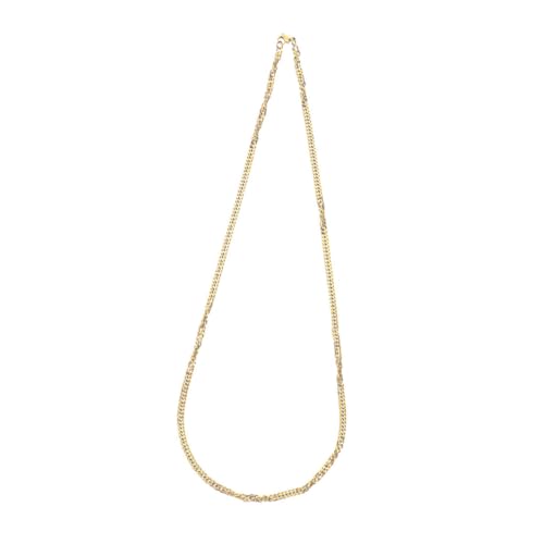Beaupretty Goldene Herren Kette aus Langlebigem Titanstahl Doppelte Schnalle Stylischer Hip Hop Choker für Outdoor und Alltag Modisches Accessoire für Männer mit Urbanem Look von Beaupretty