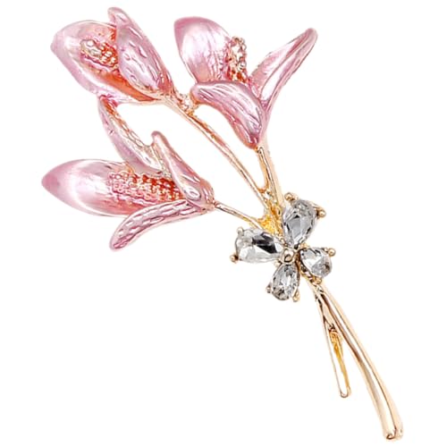 Beaupretty Blumennadel Damen Anstecknadel Metall Strass Lilienblumenbrosche Für Kleidung Hut Anzug Modisches Accessoire Für Besondere Anlässe von Beaupretty