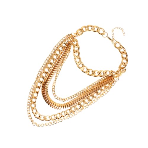 Beaupretty Goldene Mehrschichtige Fußkette mit Quasten Verstellbares Schmuck Accessoire für Damen Leichter Hautfreundlicher Fußschmuck für Strand Party Alltag und Besondere Anlässe von Beaupretty