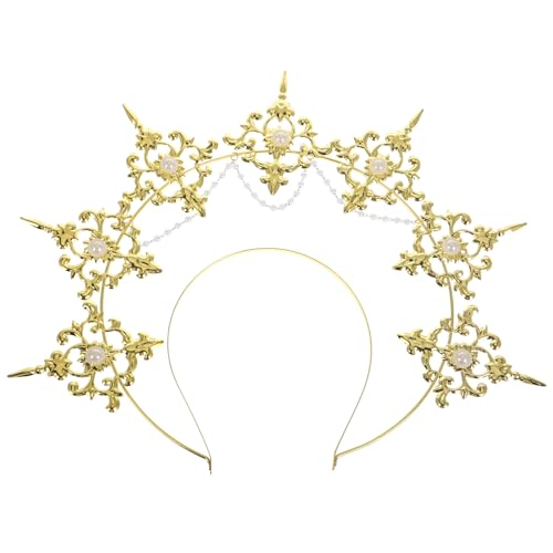 Beaupretty Headband Für Frauen Barocke Göttin Haarschmuck Für Cosplay Halloween Und Weihnachtsfeiern Einzigartiges Design Langlebig Und Stilvoll Goldene Krone Für Besondere Anlässe von Beaupretty