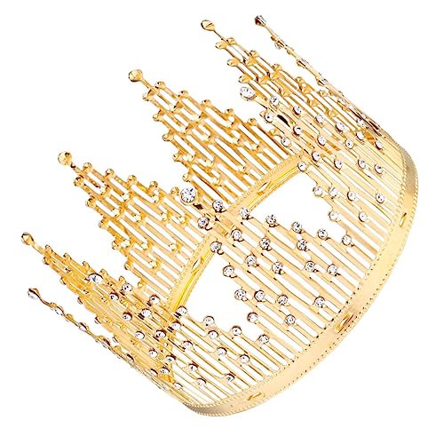 Beaupretty Goldener Crystal Cake Topper Krone Tortenaufsatz Langlebiges Accessoire für Geburtstag Hochzeit und Party Filigranes Tiara Design Kuchendekoration für Mädchen und Festliche von Beaupretty