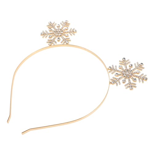 Beaupretty Goldener Schneeflocken Haarreif aus Zinklegierung Funkelndes Weihnachts Stirnband Komfortabler Langlebiger Haarreifen für Festliche Winterpartys und Kostümzubehör Erwachsene von Beaupretty