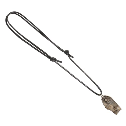 Beaupretty Gothic Halskette mit Coffin Anhänger Retro Design Punk Stil Vintage Schmuck für Damen und Herren Modische Halskette für Besondere Anlässe und Alltag von Beaupretty