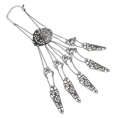 Beaupretty Gothic Punk Chain Armband für Damen Verstellbar Robustes Metall Modisches Handschmuck Accessoire für Tanz und Party Geeignet für Frauen und Teenager Stilvolle Geschenkidee von Beaupretty