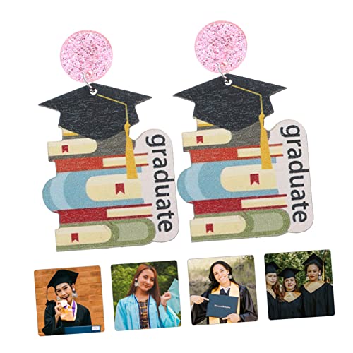 Beaupretty Graduation Ohrringe Damen Ohrhänger Abschlussmotiv Hautfreundlich Sicher Abschlussfeier Schmuck von Beaupretty