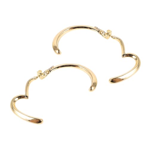 Beaupretty Große Asymmetrische Herz Ohrringe Gold Leichte Statement Creolen für Frauen Langlebiger Schmuck für Partys Feiern und Alltagsoutfits von Beaupretty