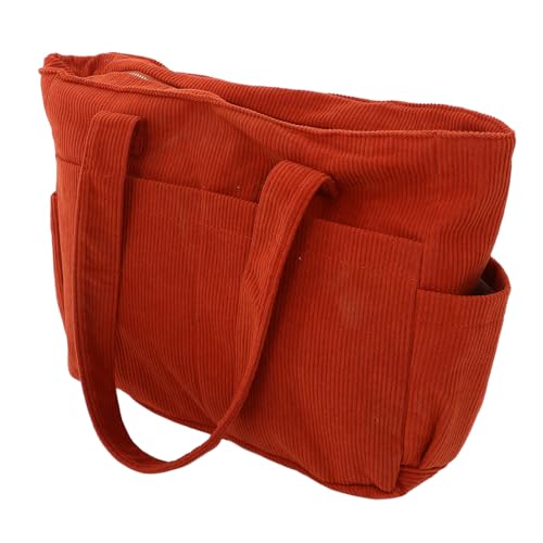 Beaupretty Große Canvas Handtasche Damen Japanisch Inspiriert Langlebiges Material Geräumige Umhängetasche mit Großem Fassungsvermögen Schultertasche für Alltag Arbeit und Freizeit in Orange von Beaupretty