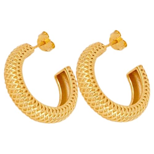 Beaupretty Große Creolen Ohrringe Damen Goldfarben Retro Statement Schmuck Leicht und Vielseitig für Alltag Party Hochzeit und Dating von Beaupretty