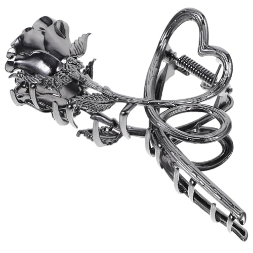 Beaupretty Große Haarklammer aus Robustem Metall in Vintage Rosen Design Schmerzfreie Haarspange für Dickes Haar Modischer Haarschmuck für Damen und Teenager Geeignet für Alltag Partys und von Beaupretty