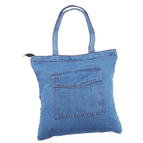 Beaupretty Große Kapazität Denim Umhängetasche für Damen Lässiger Shopper mit Robustem Tragegriff für Alltag Schule Einkaufen Reisen und Strand Style Hellblau Beaupretty Große Kapazität Denim Umhängetasche für Damen Lässiger Shopper mit Robustem Tragegriff für Alltag Schule Einkaufen Reisen und Strand Style Hellblau von Beaupretty