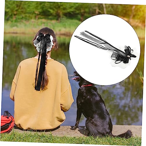 Beaupretty Große Lolita Haarklammer mit Schwarzem Spitzen Bindeschleifen Design Rutschfeste Haarspange für Damen Dekorativer Haarschmuck zum Stylen von Pferdeschwanz und Hochsteckfrisur von Beaupretty