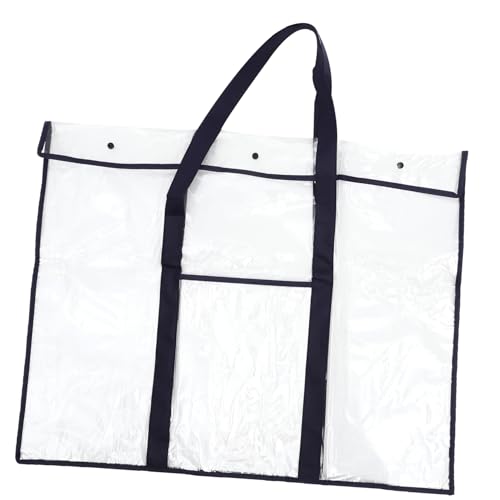 Beaupretty Große Transparente Dokumententasche mit Tragegriff Robuster PVC Zeichnungs und Malbrett Aufbewahrungsbeutel Leichter Handheld Organizer für Outdoor Skizzen Reise und Kunstzubehör von Beaupretty